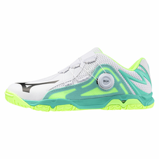 WAVE MEDAL BOA UNISEX White / Black / MIZUNO Neo Lime